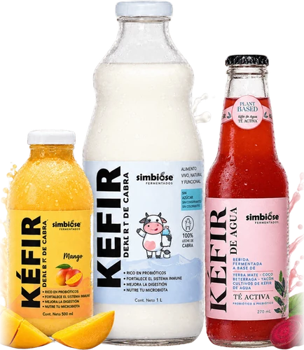 Kéfir de vaca 1L + frutado de mango + Té Activa